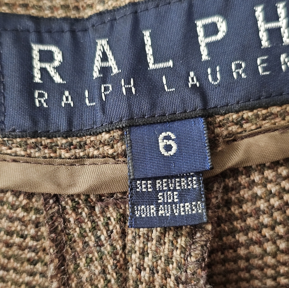 Brown plaid trousers